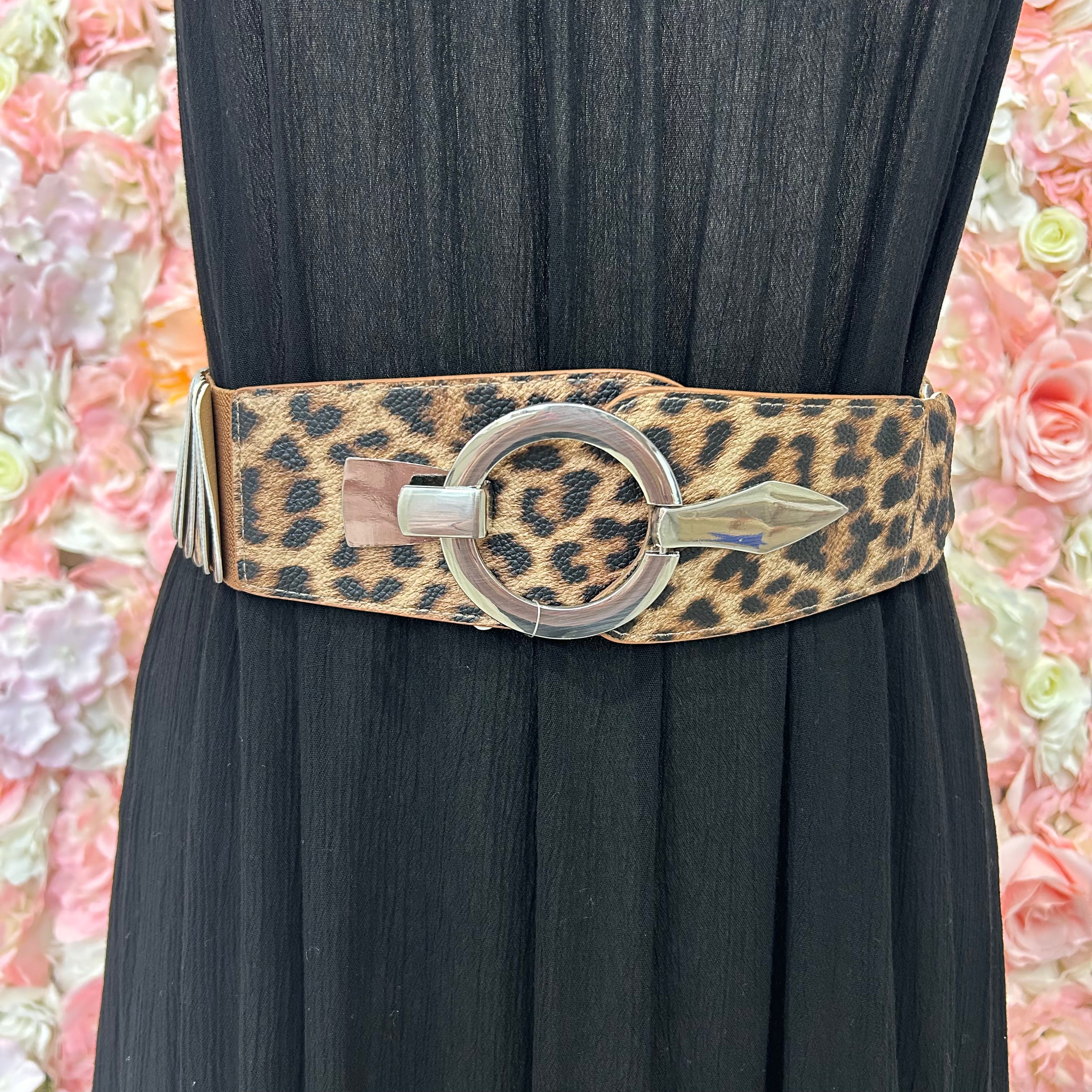 Ceinture élastique léopard