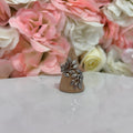 Bague feuille martelée